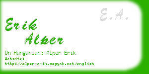 erik alper business card
